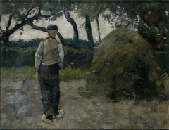 A Farmer standing near a Hay-Stack by Richard Roland Holst