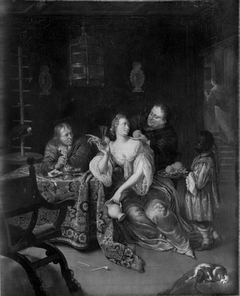 A Gallant company by Frans van Mieris the Younger