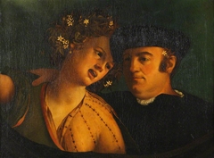 A Man embracing a Woman (copy after Dosso Dossi) by Frances Mostyn Owen