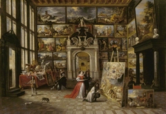 A Picture Gallery with Fashionable Visitors by Hieronymus Janssens