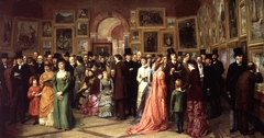 A Private View at the Royal Academy, 1881 by William Powell Frith