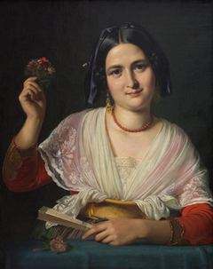 A Roman Woman in Fancy Dress by Wilhelm Marstrand