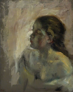 A Study of a Girl's Head by Edgar Degas