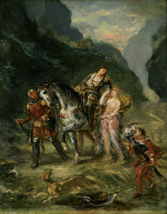 Angelica and the wounded Medoro by Eugène Delacroix