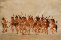 Beggar's Dance, Mouth of Teton River by George Catlin