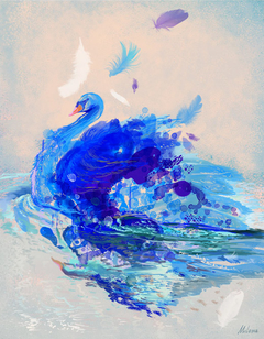 Blue swan by Milena Gaytandzhieva