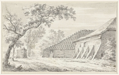 Boerderij met schuur by Unknown Artist