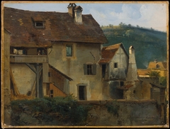 Buildings in Sainte Marie aux Mines, Haut Rhin by Jean-Charles-Joseph Rémond