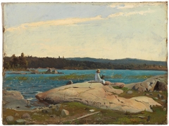 By the Water. Study by Julius Kronberg