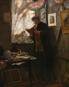 Camille Lemonnier in the studio of the artist