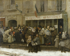 Cantine municipale pendant le siège de Paris (1870-1871) by Henri Pille