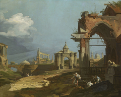 Capriccio with a Pointed Arch by Canaletto