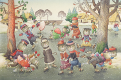 Cats on skates by Kestutis Kasparavicius