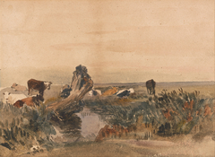 Cattle by a Stream by Peter De Wint