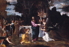 Christ in the Wilderness, Served by Angels by Ludovico Carracci