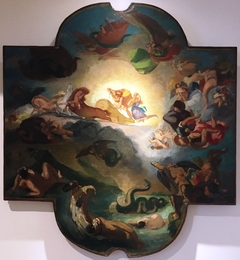 Copie du plafond de Delacroix décorant la galerie d'Apollon au Louvre by Odilon Redon