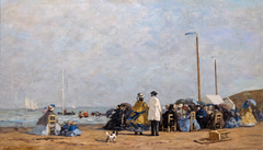 Crinolines on the Beach by Eugène Louis Boudin