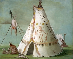 Crow Lodge of Twenty-five Buffalo Skins by George Catlin