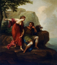 Dido and Aeneas (or, possibly, Venus, as a Huntress, guiding Aeneas to Dido) by Antonio Zucchi