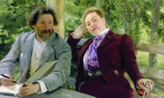 Double Portrait of Natalia Nordmann and Ilya Repin by Ilya Repin