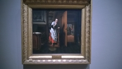 Eavesdropper and lovers (hearing) by Nicolaes Maes