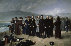 Execution of Torrijos and his companions in the Malaga's beach by Antonio Gisbert