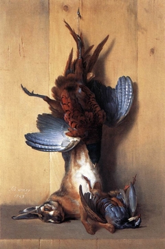 Faisan, lièvre et perdrix rouge by Jean-Baptiste Oudry