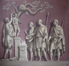 Figures crowning a Statue of Hercules (from the Arch of Constantine) by Francis Hayman