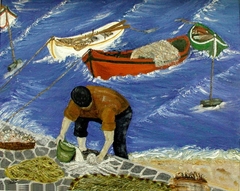 Fisherman at Mykonos by Tasso Pappas