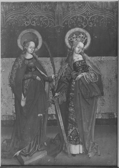 Flügel eines Kreuzaltares, Außenseite: Die hll. Katharina und Barbara by Thoman Burgkmair