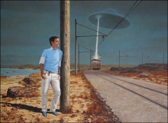 Flying Saucer Attacks Tram by Andreas M. Wiese