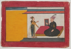 Folio from a Rasamanjari Series: Uttama Nayaka (Excellent Hero) by Golu of Nurpur