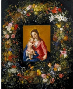 Garland with the Virgin and Child by Hendrick van Balen