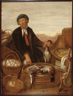 Gevogelte verkoper. by Hendrik Martenszoon Sorgh