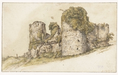 Gezicht op het Château de César te Vau by Gilles Neyts