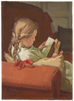 Girl, Reading by Ernst Würtenberger