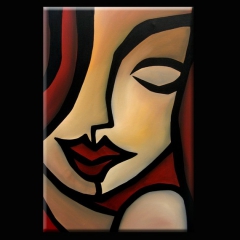 Glorious - Original Abstract painting Modern pop Art Contemporary Portrait FACE by Fidostudio by Tom Fedro