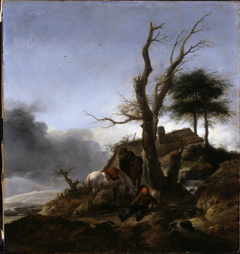 Halt of Traveller by Philips Wouwerman