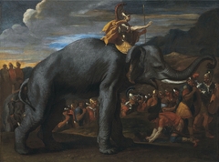 Hannibal crossing the Alps on elephants by Nicolas Poussin