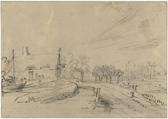 Herberg in de bocht van een rivier by Rembrandt