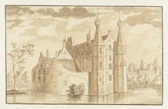 Het Huis Ter Does bij Leiderdorp by Abraham Rademaker