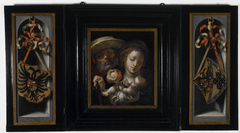 Holy Family with Coats of Arms of Charles... by Jan Gossaert