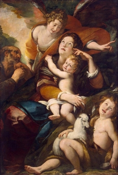 Holy Family with St John the Baptist and Angel by Giulio Cesare Procaccini