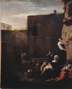 Italian Courtyard by Thomas Wijck