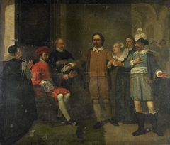 Jacob Simonsz de Rijk getting the Spanish Governor-General Requesens to Release Marnix van Sint Aldegonde, 1575 by Jan Willem Pieneman