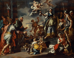 Judith shows the people the head of Holofernes by Francesco Solimena