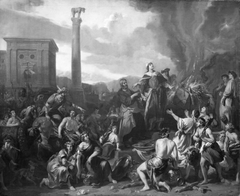 King Jeroboam Making Sacrifice to the Golden Calf (Jeroboam's Sin) by Gerard de Lairesse