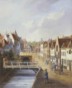 Kortegracht en Vismarkt,  Amersfoort. by anonymous painter