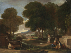 Landscape with a Man Washing his Feet at a Fountain by James Barry