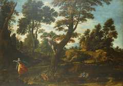 Landscape with the Angel Appearing to Hagar and Leading her to the Well by Francesco Cozza